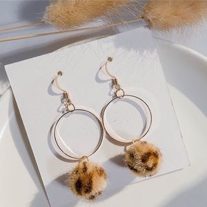 Fluff ball earrings 3 for $15